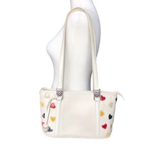 BRIGHTON Fresca Colorful Hearts D954229 Leather Shoulder Bag